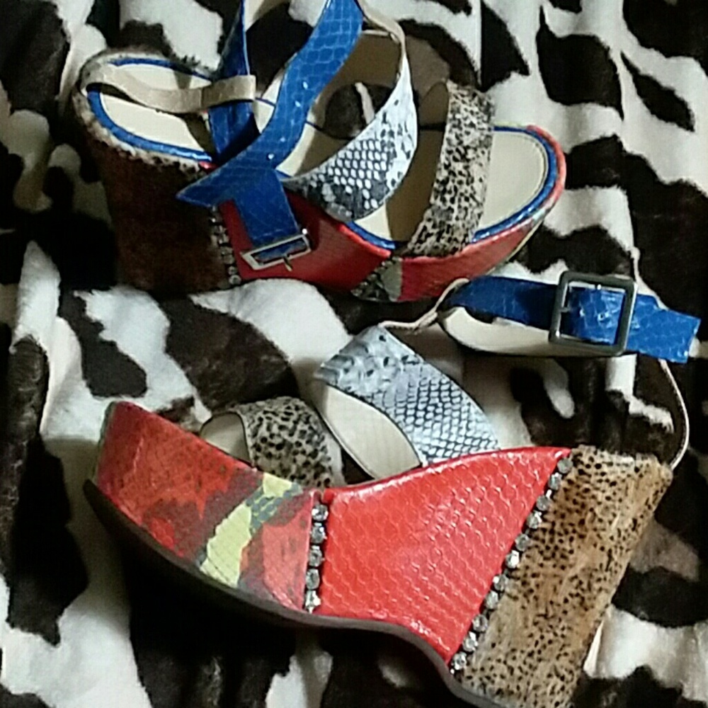 Luichiny Leather/Ostrich/Snake print
